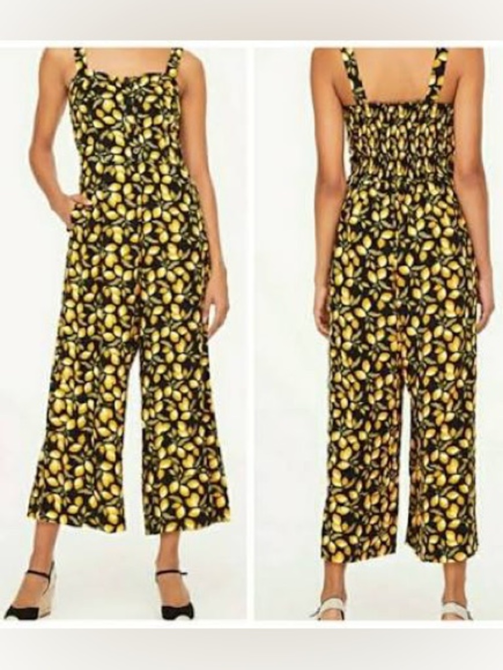 LOFT Lemon Print Jumpsuit